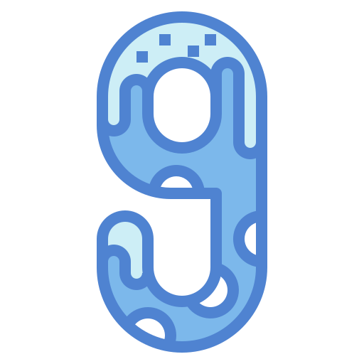 negen Generic Blue icoon