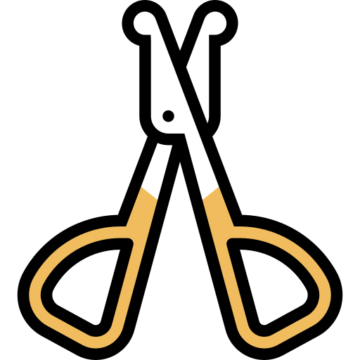 Scissor Meticulous Yellow shadow icon