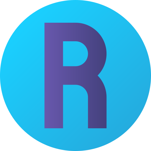 r Gradient circular Gradient icon
