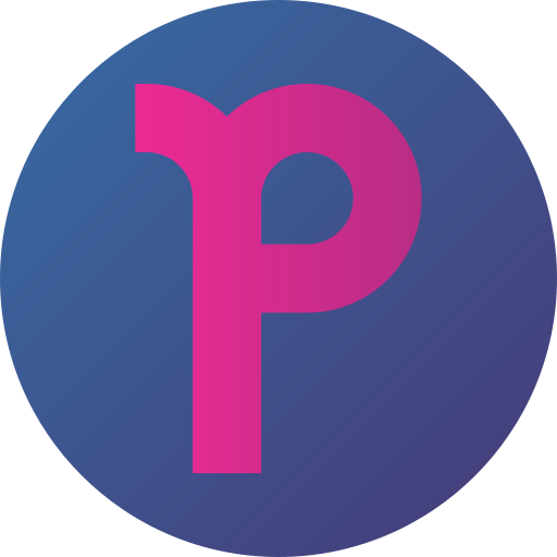 p Gradient circular Gradient icon