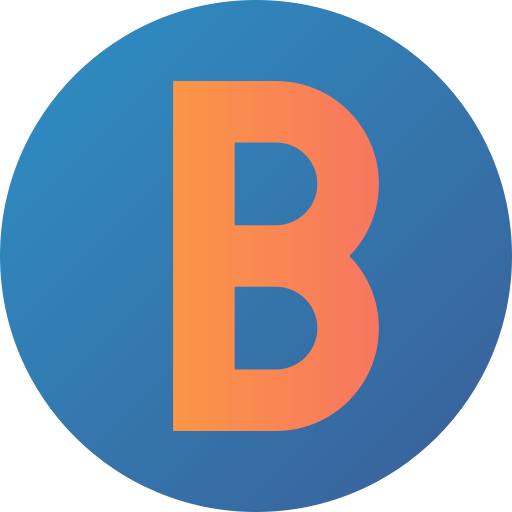 B Gradient circular Gradient icon