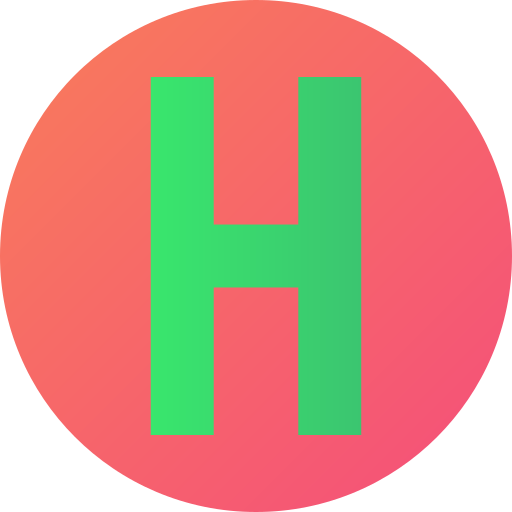 h Gradient circular Gradient icon