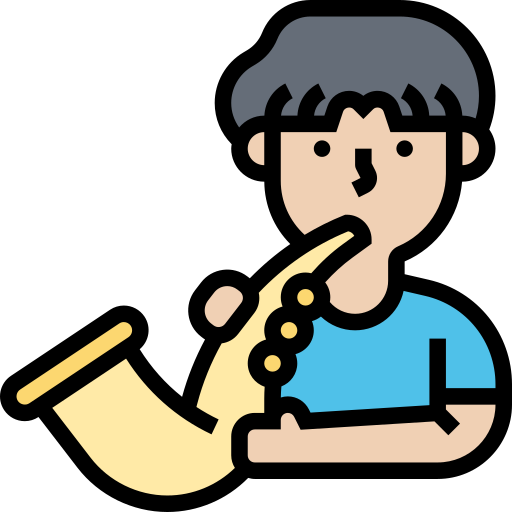saksofonista Meticulous Lineal Color ikona