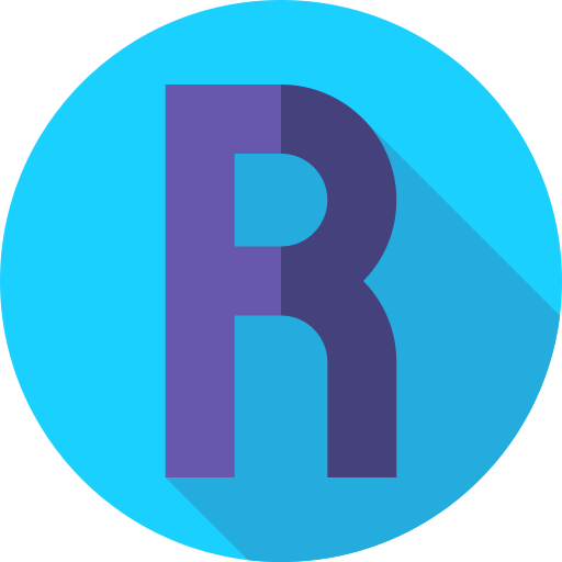 r Flat Circular Flat icon
