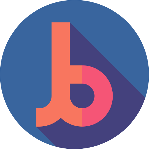 b Flat Circular Flat icon
