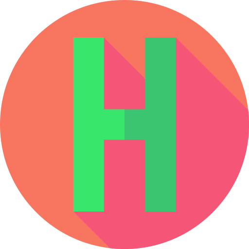 h Flat Circular Flat icono