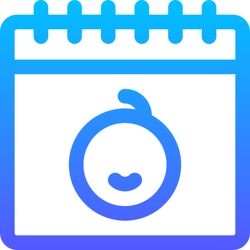 カレンダー Basic Gradient Lineal color icon