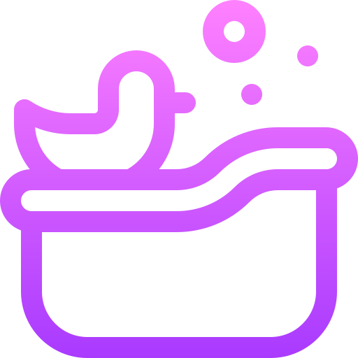 Baby bath tub Basic Gradient Lineal color icon