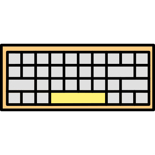 電子キーボード Generic Thin Outline Color icon