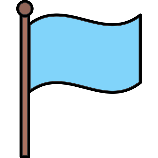 bandera Generic Thin Outline Color icono