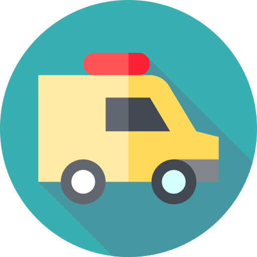 ambulancia Flat Circular Flat icono