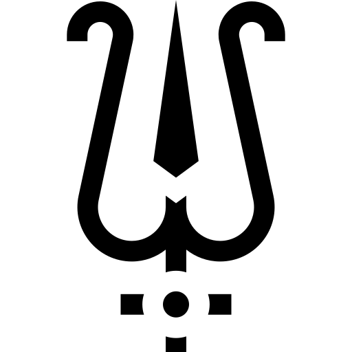 tridente Basic Straight Filled icona