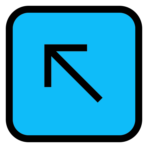 Up left arrow Generic Outline Color icon