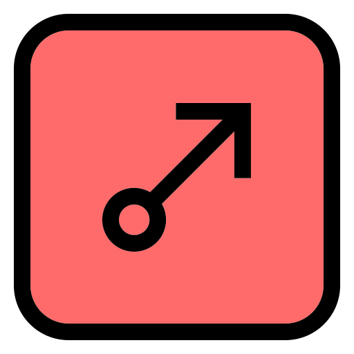 Upper right Generic Outline Color icon
