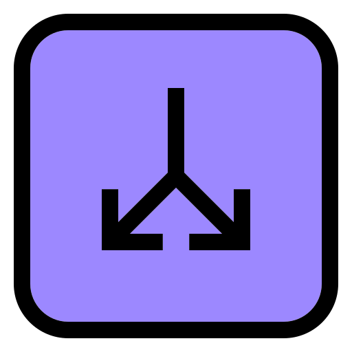 나뉘다 Generic Outline Color icon
