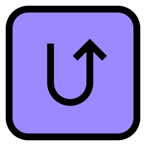 유턴 Generic Outline Color icon