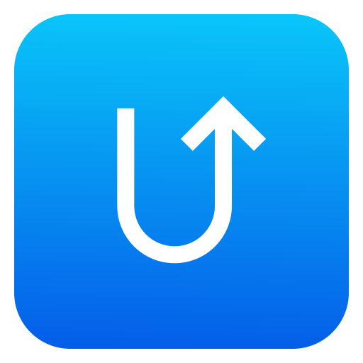 U turn Generic Flat Gradient icon