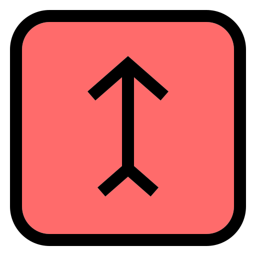 위쪽 화살표 Generic Outline Color icon