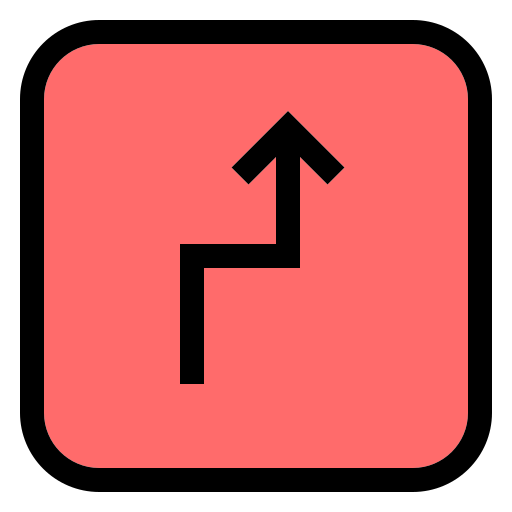 ジグザグ矢印 Generic Outline Color icon