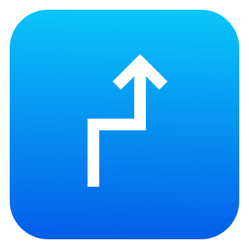 Zigzag arrow Generic Flat Gradient icon