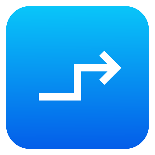 Zigzag arrow Generic Flat Gradient icon
