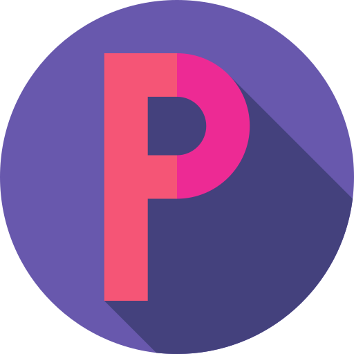 p Flat Circular Flat icon