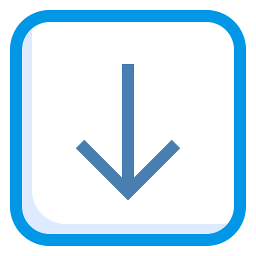 下矢印 Generic Blue icon