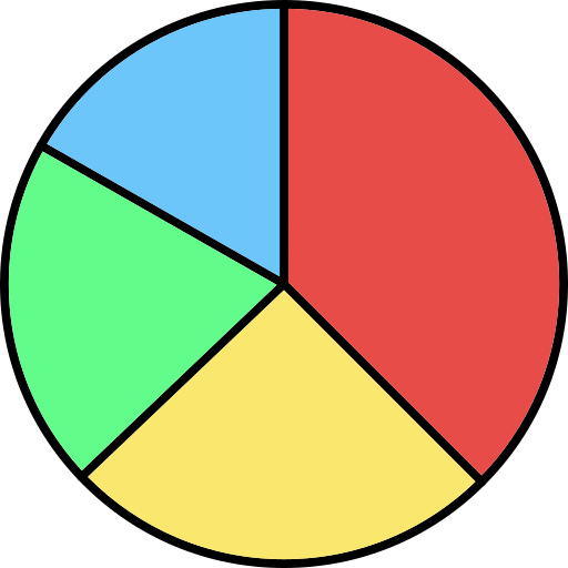 gráfico circular Generic Thin Outline Color icono