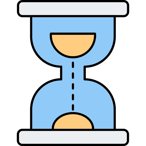 reloj de arena Generic Thin Outline Color icono