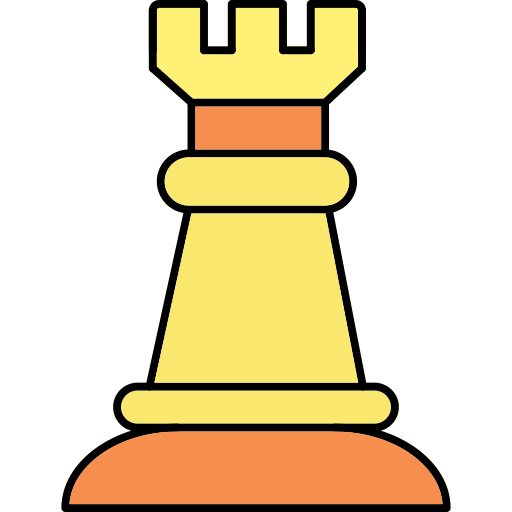 pieza de ajedrez Generic Thin Outline Color icono
