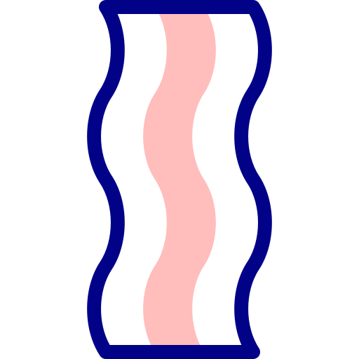 Bacon Detailed Mixed Lineal color icon