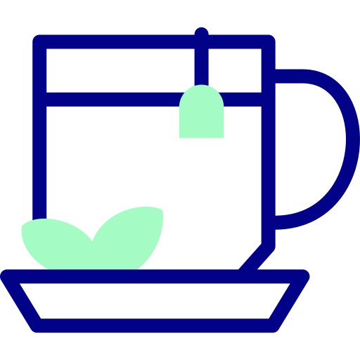taza de té Detailed Mixed Lineal color icono