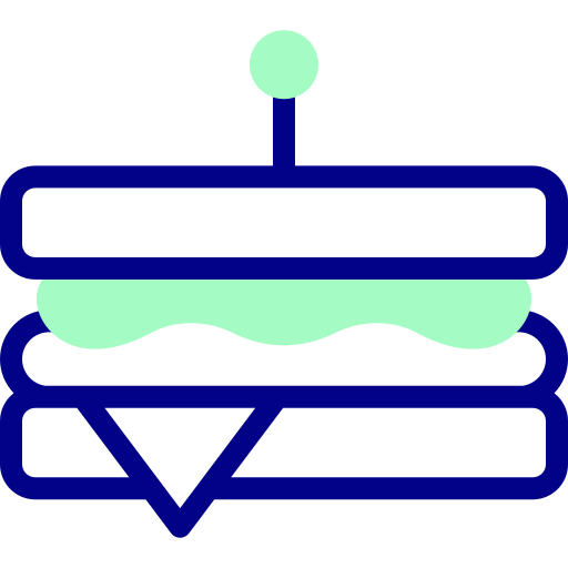 サンドイッチ Detailed Mixed Lineal color icon