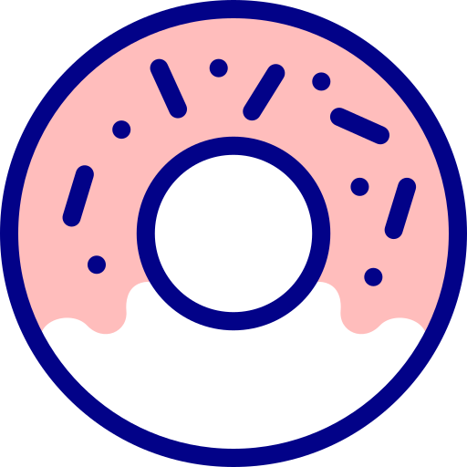 Пончик Detailed Mixed Lineal color иконка