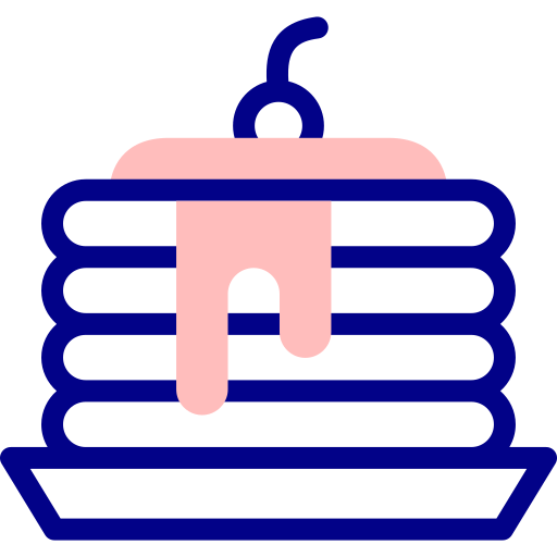 팬케이크 Detailed Mixed Lineal color icon