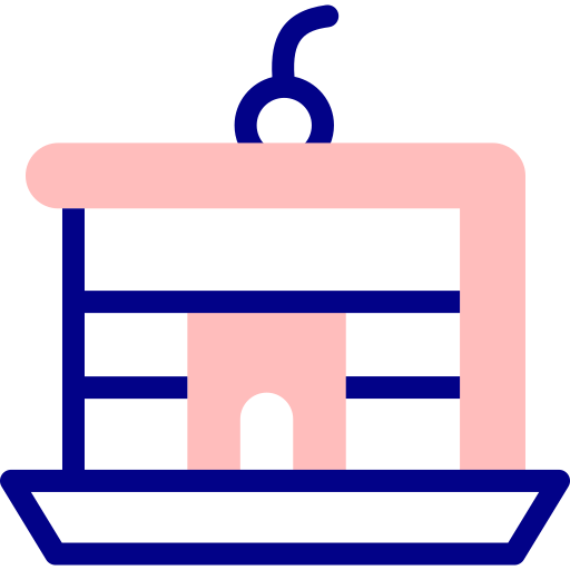 ケーキの一部 Detailed Mixed Lineal color icon