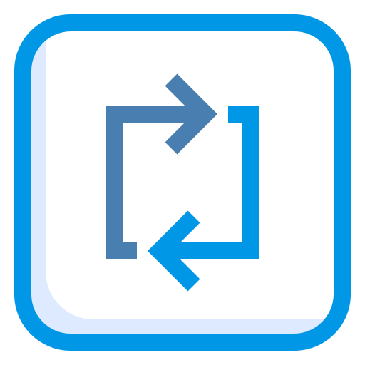 ループ矢印 Generic Blue icon