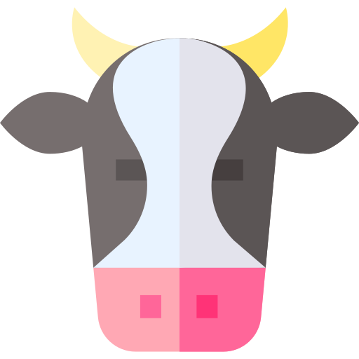 vache Basic Straight Flat Icône