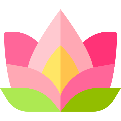 flor de loto Basic Straight Flat icono