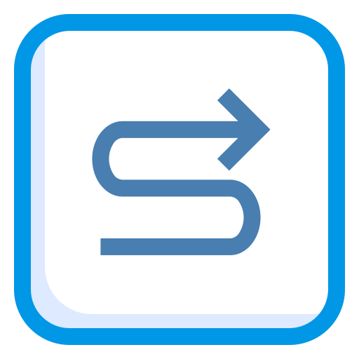 flecha en zigzag Generic Blue icono
