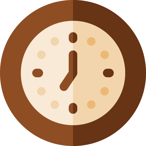 reloj Basic Rounded Flat icono