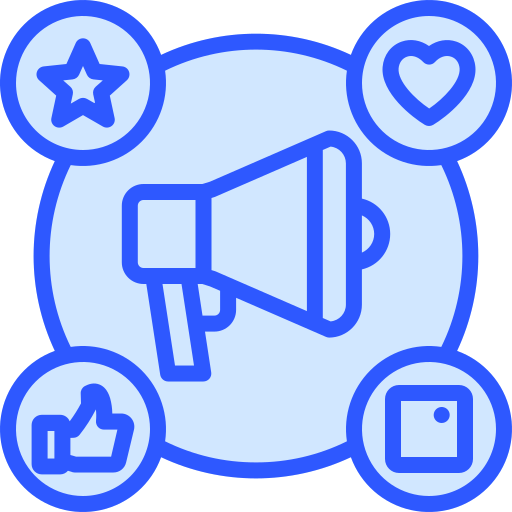 소셜 미디어 마케팅 Generic Blue icon