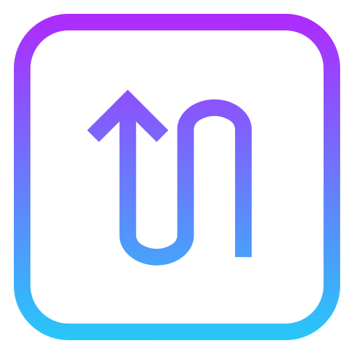 strzałka zygzakowata Generic Gradient ikona