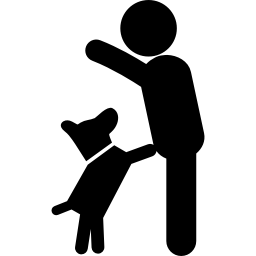 男性と遊ぶ犬  icon