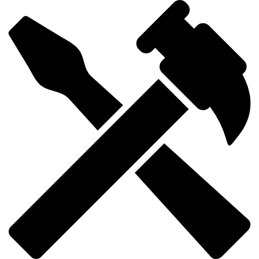 marteau et tournevis outils croix  Icône