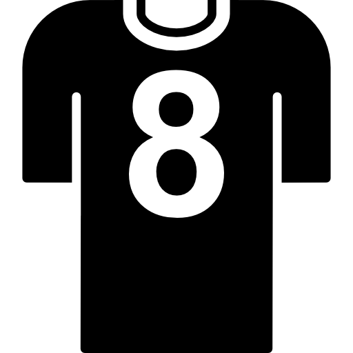koszulka piłkarza z numerem 8  ikona