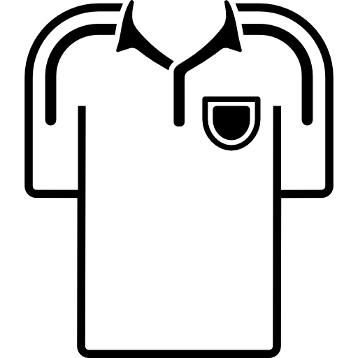 camiseta de futbolista frontal  icono