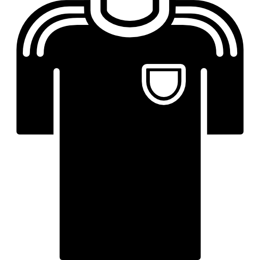 Черная футболка футболиста  иконка