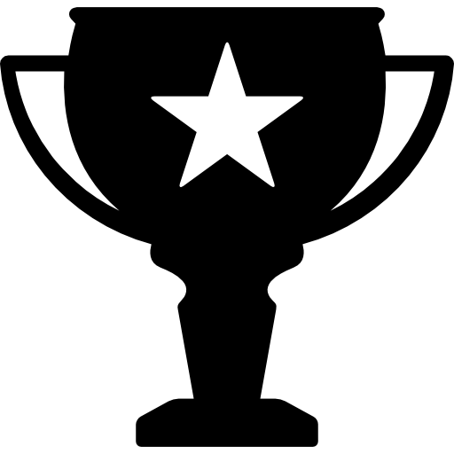 trofeo con una estrella  icono