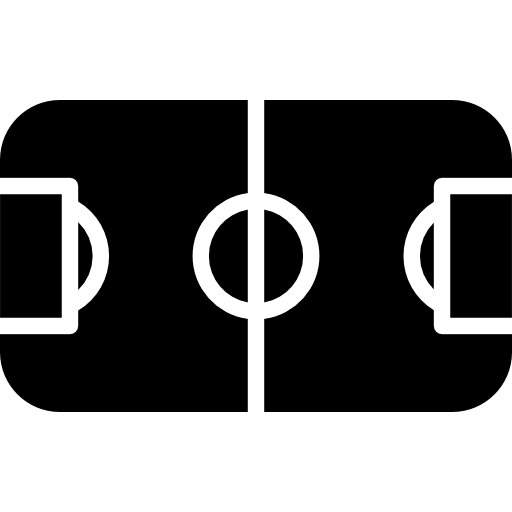 dunkle, abgerundete fußballfeld-draufsicht  icon